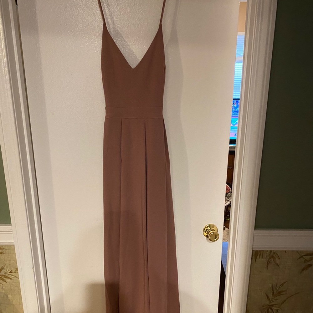 Women’s Mauve Spaghetti Strap Formal Dress